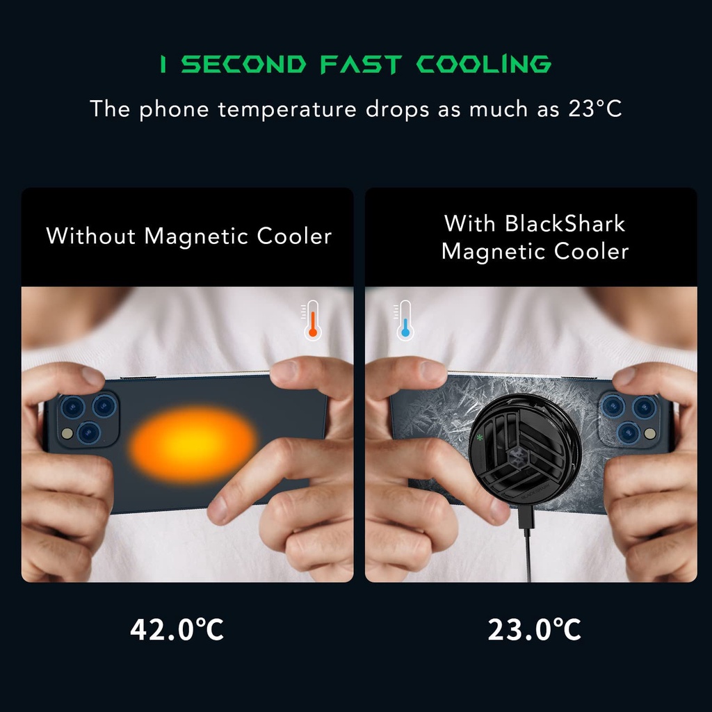 Quạt Tản Nhiệt Điện Thoại Từ Tính Black Shark Magnetic Cooler 【Lực hút 15N ◆ Giảm nhiệt tới 23℃ 】