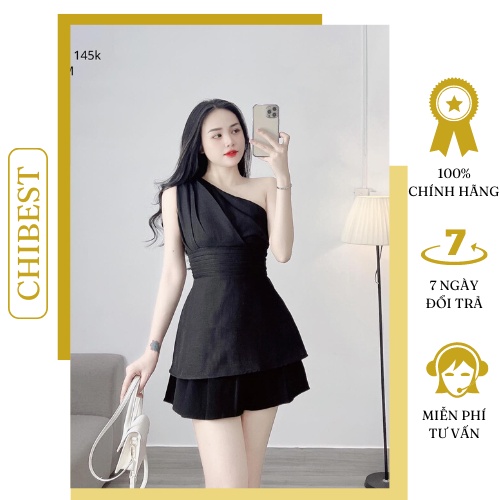 Áo linen cut tay chéo vai li eo phong cách cách sexy tôn dáng  CHIBEST  AAC013