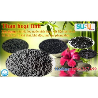 THAN HOẠT TÍNH KHỬ ĐỘC TỐ, LỌC NƯỚC BỂ CÁ, LỌC KHÍ TRONG OTO loại 3(túi 1kg)