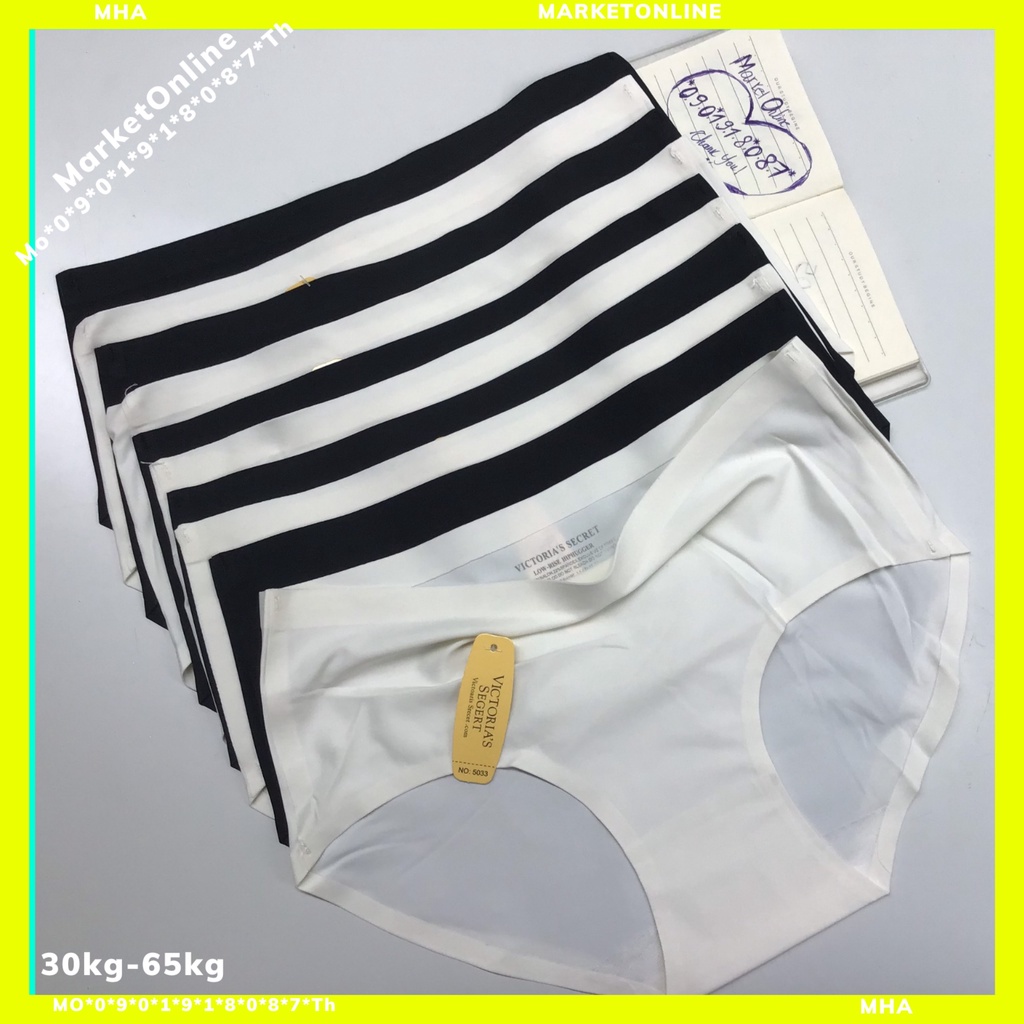 Set 10 Quần Lót Nữ Su Đúc Cao Cấp Tem Vic Không Đường May Size 30kg 65kg Mềm Mát Co Giãn 503233 Đen Trắng Marketonline