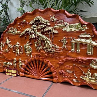 Tranh gỗ đồng quê