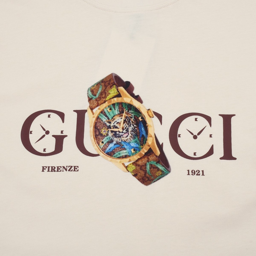 Hàng order xuất dư ***Gucci áo thun in logo thương hiệu đồng hồ gucci tiger