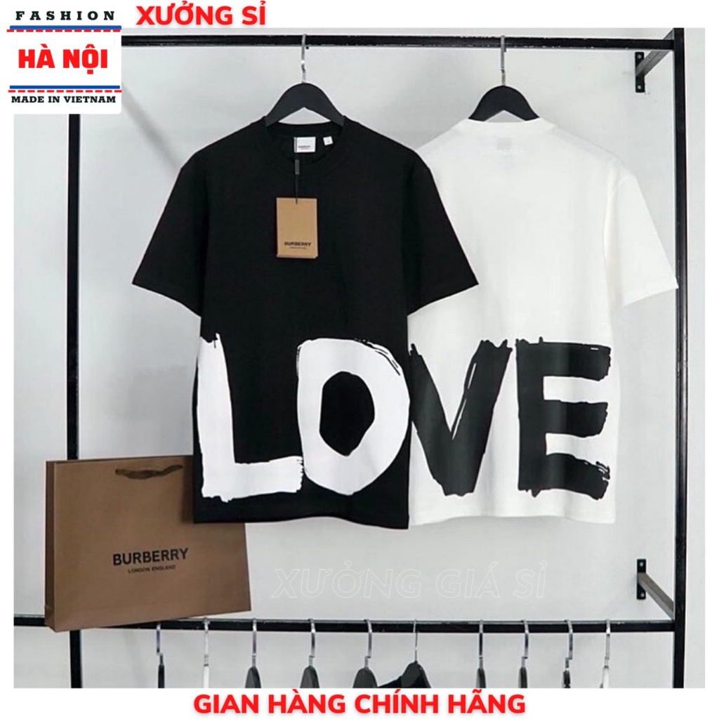 (ảnh thật) Áo Thun Cặp Đôi LOVe Cho Cặp Tình nhân, Áo Thun Nam BBR In 2 Mặt Hottrend