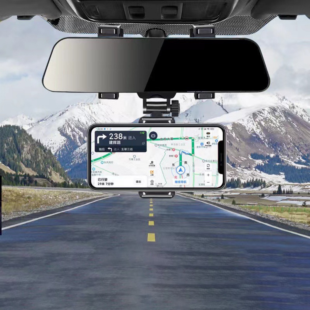 Giá Đỡ Điện Thoại / Gương Chiếu Hậu Tự Động Xoay Không Chặn Khóa Có Thể Điều Chỉnh Hình Hoa Hướng Dương Cho Xe Hơi