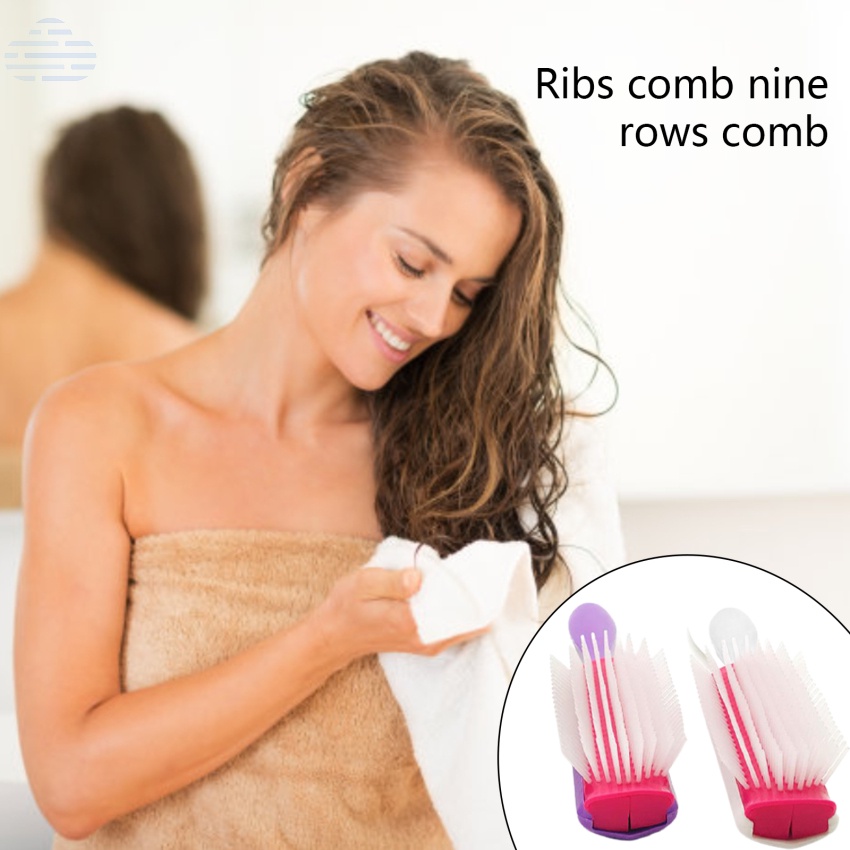 Lược Chải Tóc Xoăn Thẳng 9 Hàng Có Thể Tháo Rời Cho Salon Làm Tóc Tại Nhà