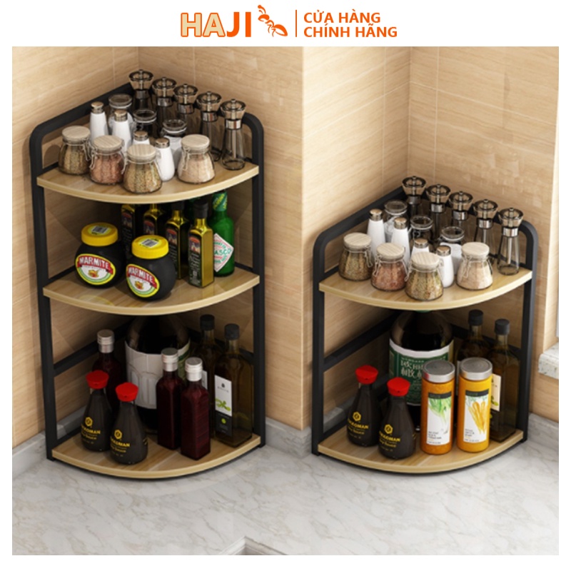 Kệ gia vị nhà bếp đa năng khung sắt sơn tĩnh điện chống gỉ chắc chắn thương hiệu HAJI C49