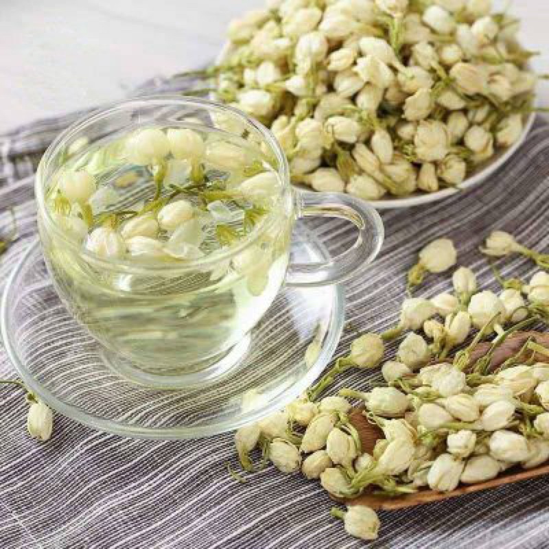 Trà Nụ Hoa Nhài  Sấy Khô, Nụ To, Trắng, Sạch, Thơm