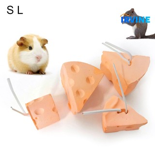 Đồ chơi đá khoáng chất mài răng hình phô mai cho thỏ / chuột hamster