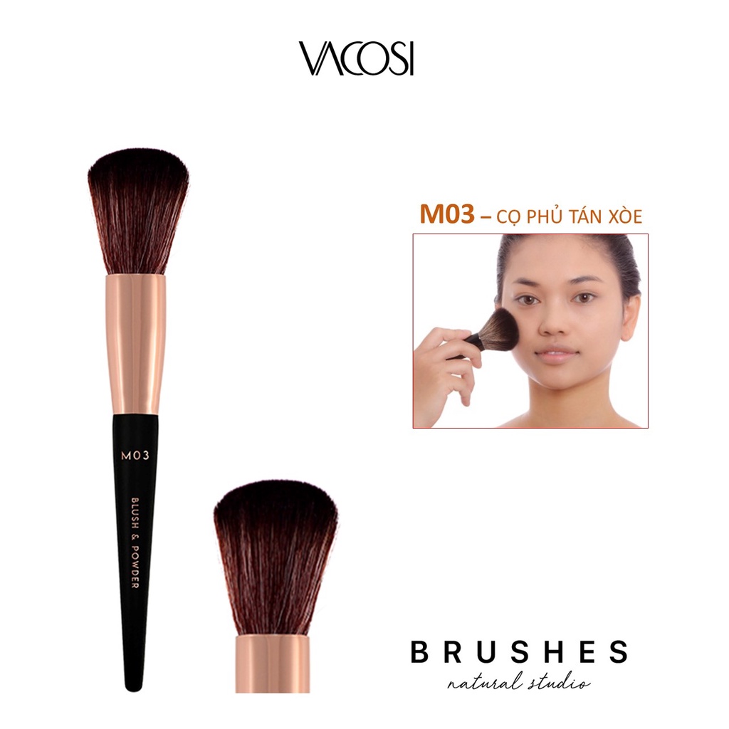 Cọ Má Hồng & Phủ Đầu Tròn VACOSI BLUSH & POWDER BRUSH - M03 / M06 / FP02 Pro