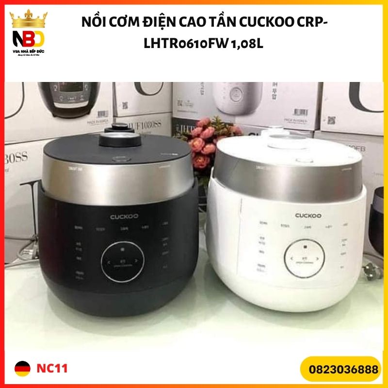 Nồi cơm điện Cao tần CUCKOO CRP-LHTR0610FW 1,08L (màu trắng/ màu đen)