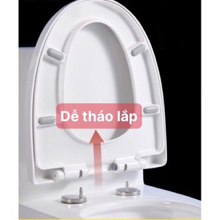 Nắp Bồn Cầu Đóng Êm, Nắp bàn cầu rơi êm vuông vừa các thay thế Viglacera, Inax,Caesar,American,không phải nắp chính hãng