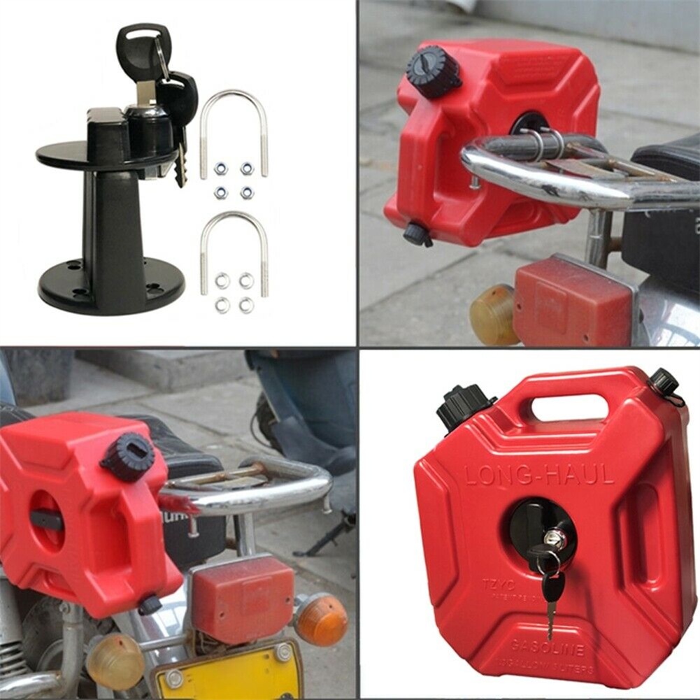 Giá Đỡ Bình Nhiên Liệu 3 / 5L Màu Đen Kèm Chìa Khóa Tiện Dụng