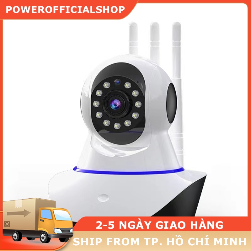 Camera quan sát Bald Strong 1080P (5 anten) 5.0MP 360 độ, thế hệ mới 5 ăng ten, Full HD, xem đêm có màu