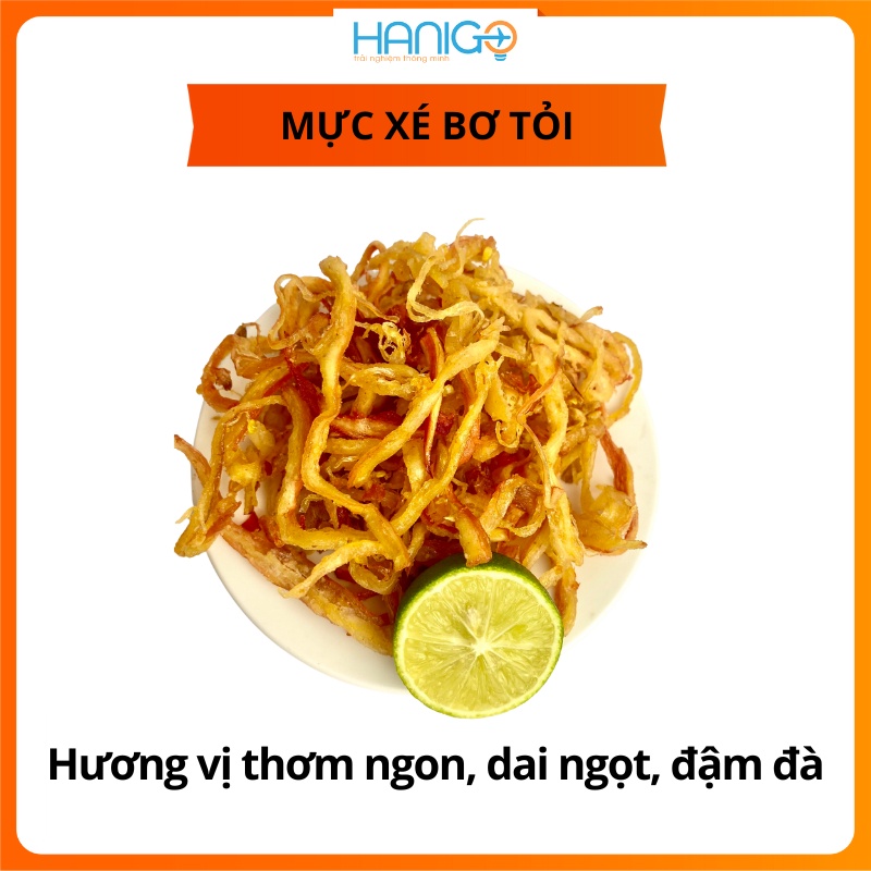 Khô Mực Xé Bơ Tỏi loại ngon- Hanigo Food Đặc Sản Đà Nẵng Ngon
