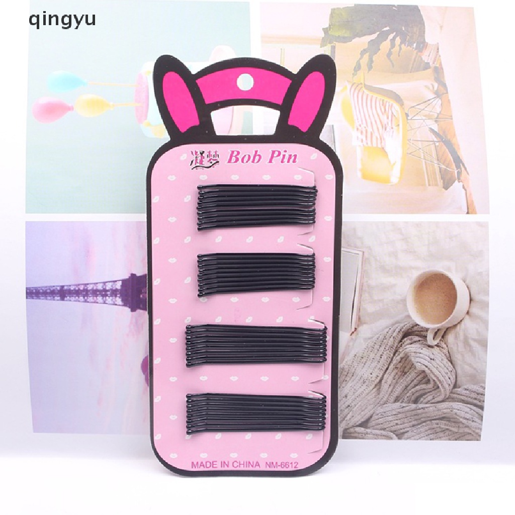 Bộ 34 Kẹp Tóc Dây Thép Màu Đen Thời Trang Cho Bé Gái