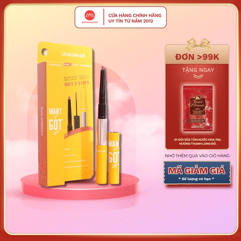 Chì Kẻ Mày 2 Đầu Lemonade Want It Go It Dual Eyebrow 2g + 2ml