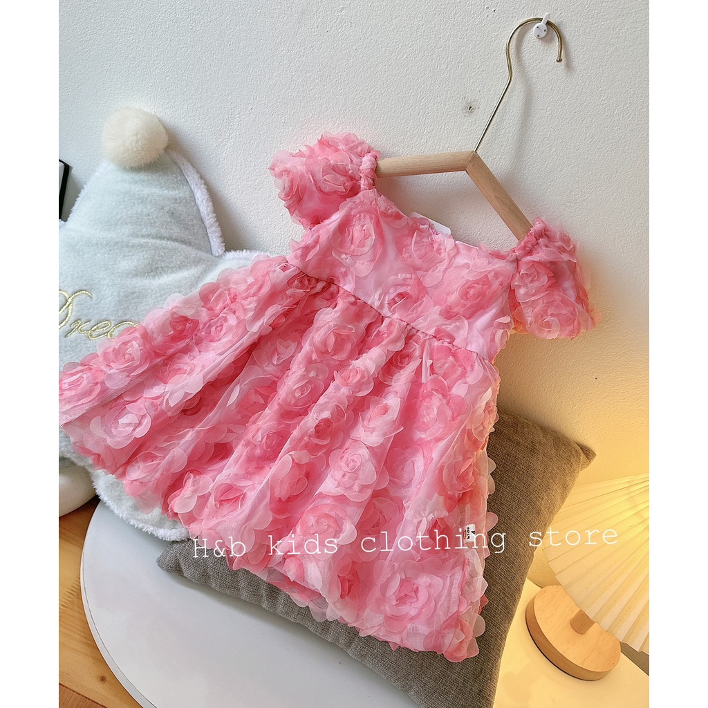 Váy 2 dây công chúa cầu vồng cực hot cho bé gái 8-20kg, váy cầu vồng hot tream 2023