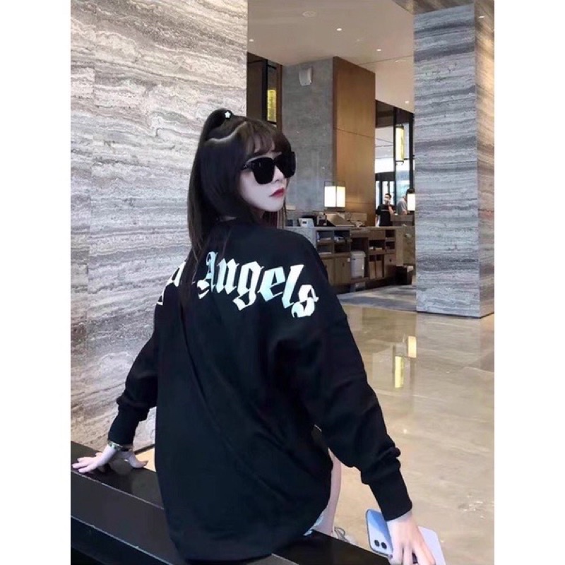 Áo thu đông, áo thun dài tay angels và los angel in chữ to sau lưng