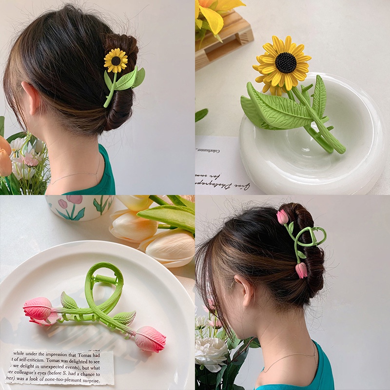 Kẹp Tóc Hình Hoa tulip / Hoa tulip / Hoa tulip Tráng Men Bằng Kim Loại Tráng Men Nhẹ Nhàng