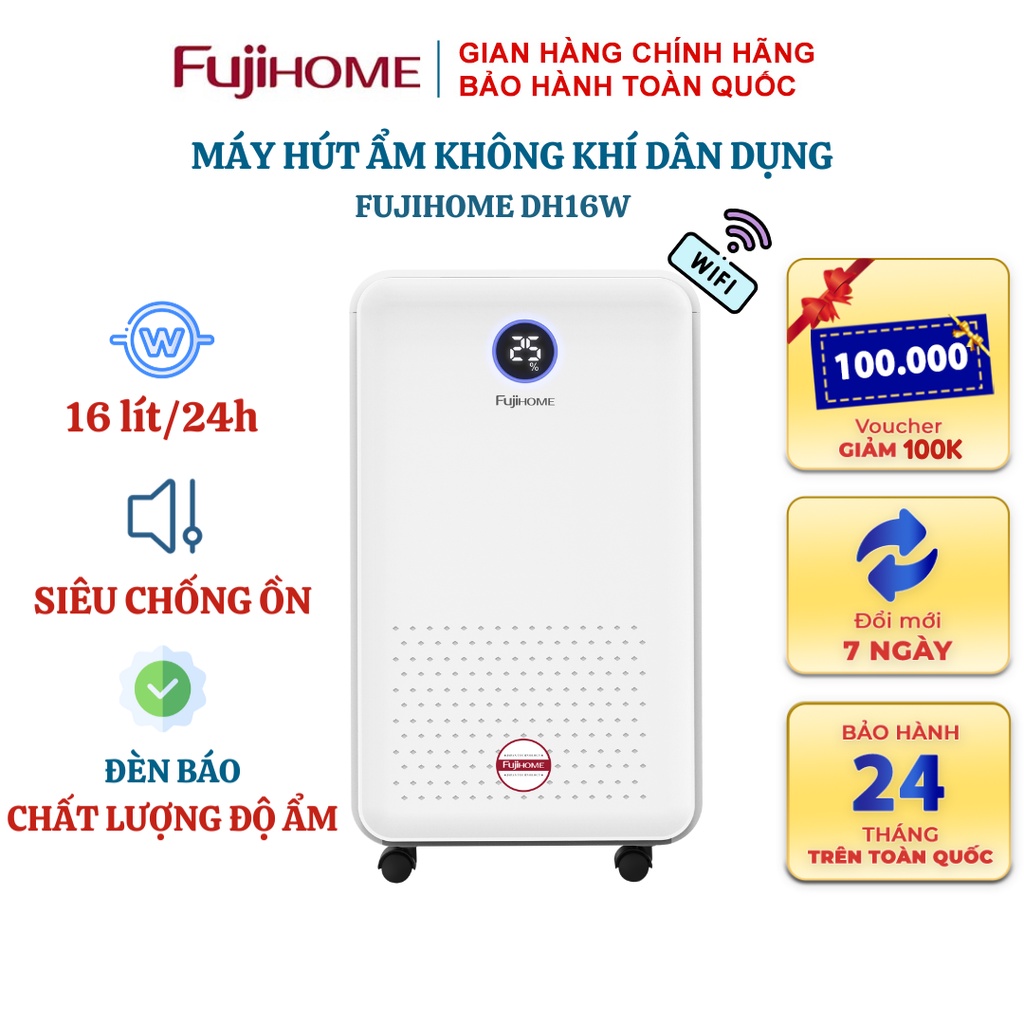 Máy hút ẩm FujiE HM-920EN, giúp hút ẩm tối đa 20l/1ngày, màng lọc HEPA loại bỏ vi khuẩn, sấy khô quần áo, BH 24 tháng