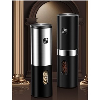 Máy xay tiêu tự động bằng pin cối xay hạt tiêu muối gia vị cầm tay dạng bấm nút bằng thép không gỉ (nhiều mẫu)
