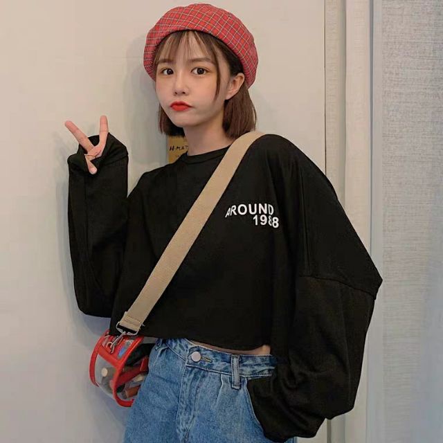 ÁO CROPTOP NỮ A086 CHẤT DA CÁ MỀM MỊN DÀI TAY NỮ PHONG CÁCH TRẺ TRUNG NĂNG ĐỘNG