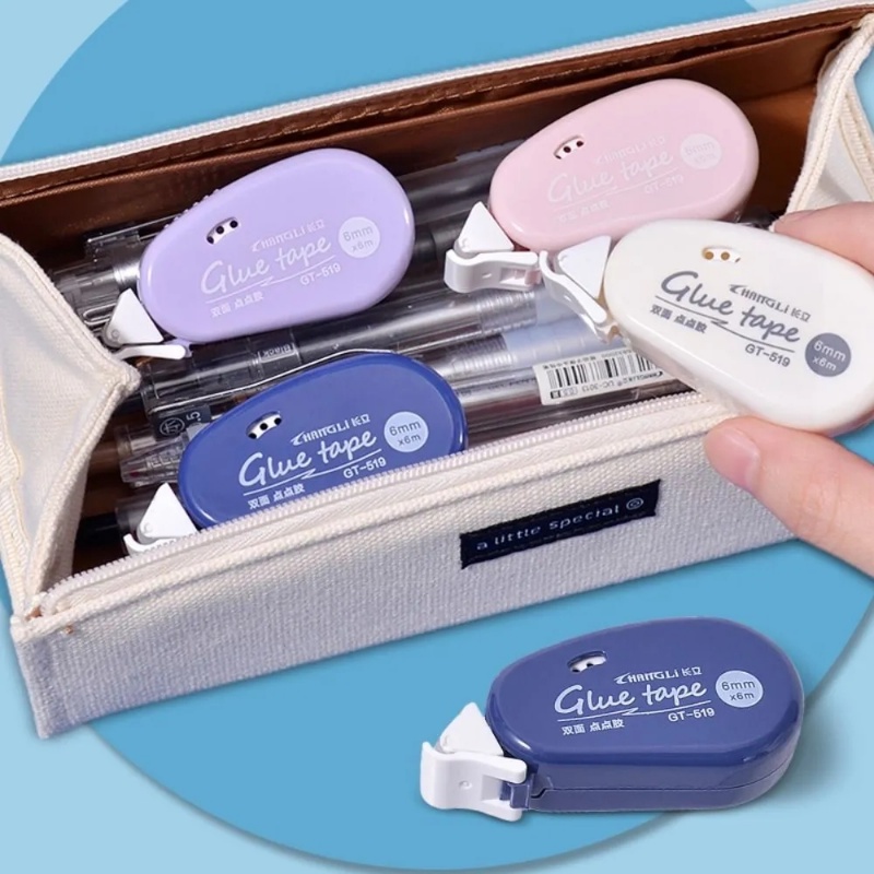 Cuộn Băng Keo Hai Mặt 6m * 6mm Họa Tiết Chấm Bi / Hình Thoi Đơn Giản Dùng Để Trang Trí Sổ Tay / Văn Phòng / Trường Học DIY