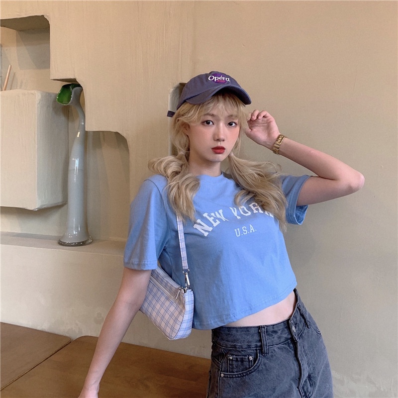 NRVP Áo Thun Tay Ngắn Dáng Ôm In Họa Tiết Thời Trang Đường Phố Hàn Quốc 2023