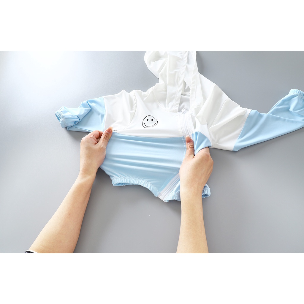 Áo Khoác Chống Nắng Tay Dài Bằng Lụa Lạnh Mỏng Nhẹ Thoáng Khí Kích Thước 80-140CM Thời Trang Cho Bé Trai Và Gái