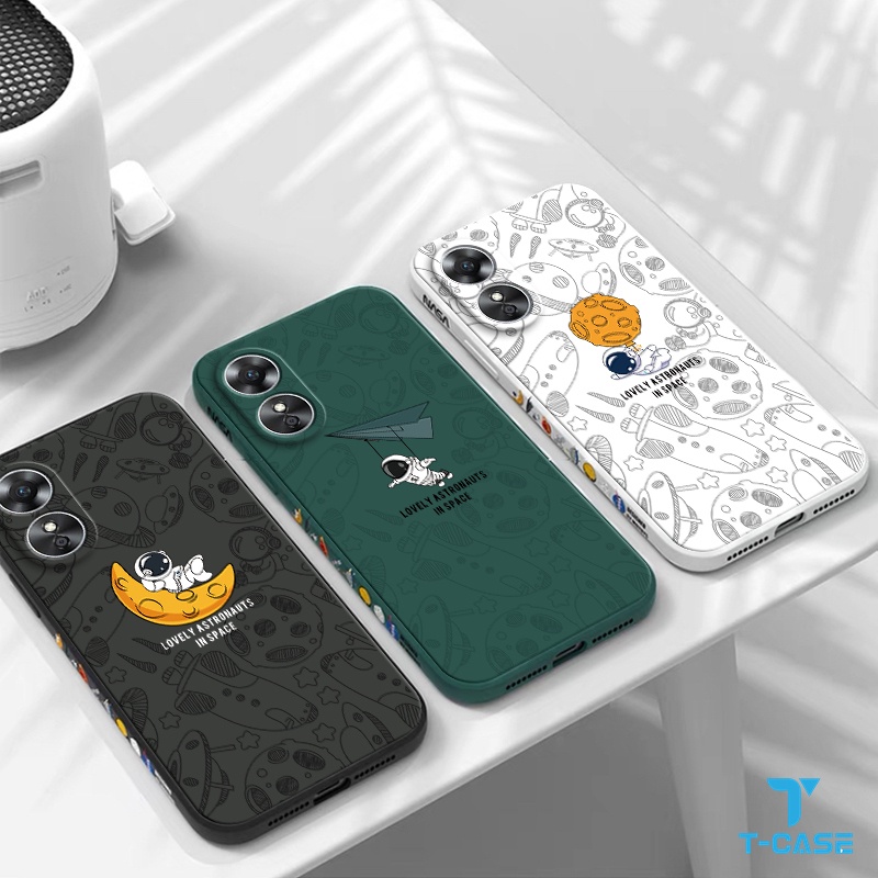 Ốp Điện Thoại Cho OPPO Reno 8T 5G Reno 8 4G Reno 8 5G Reno 7 4G Reno7 5G Reno 8Pro 5G Reno 7Pro 5G Reno 6 5G Reno 6Z 5G Reno 5 Reno 4 A94 A93 A91 Reno 2F Soft Astronaut Case 2A-TRK