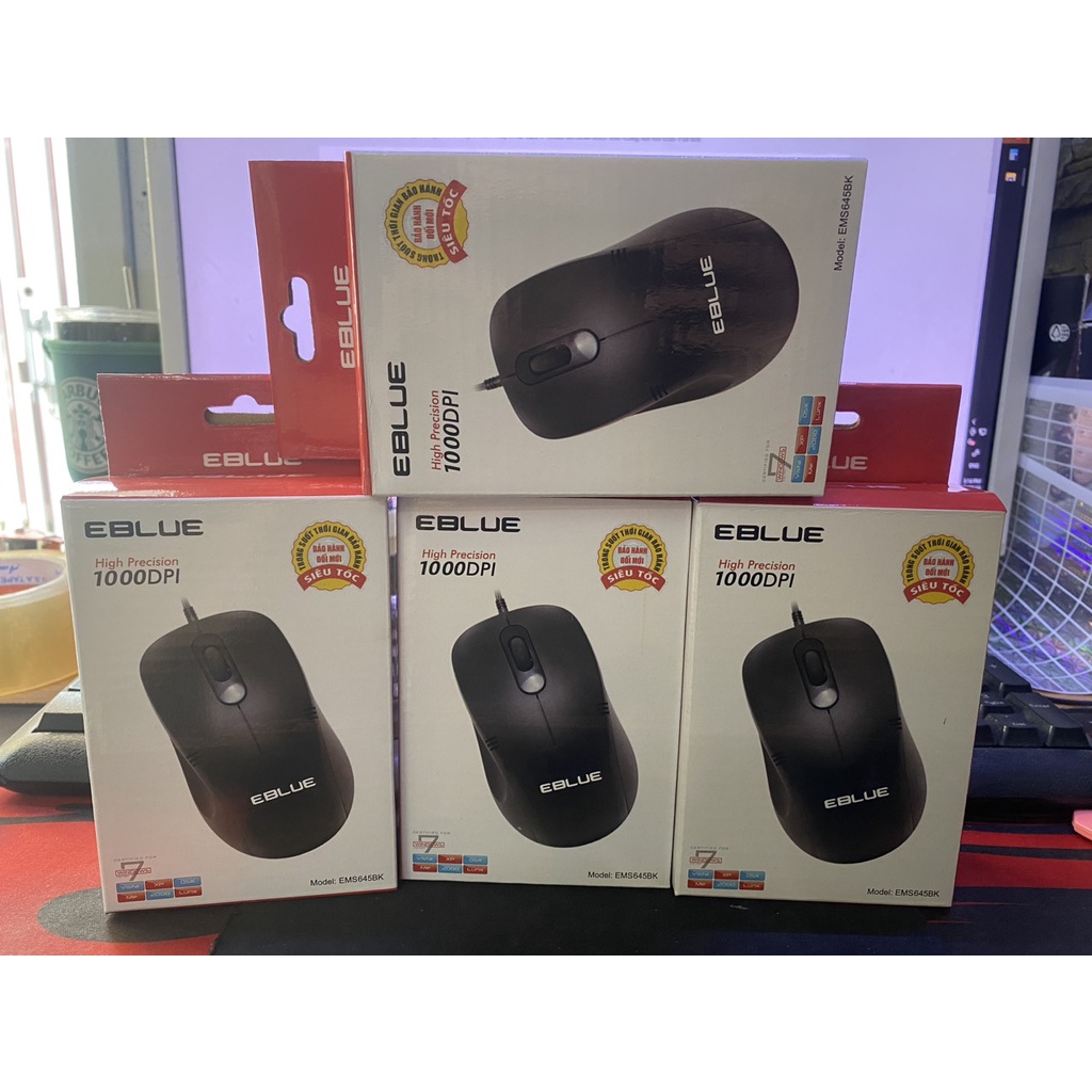 Mouse Eblue EMS-645BK - Chính hãng - Bảo hành 12 tháng