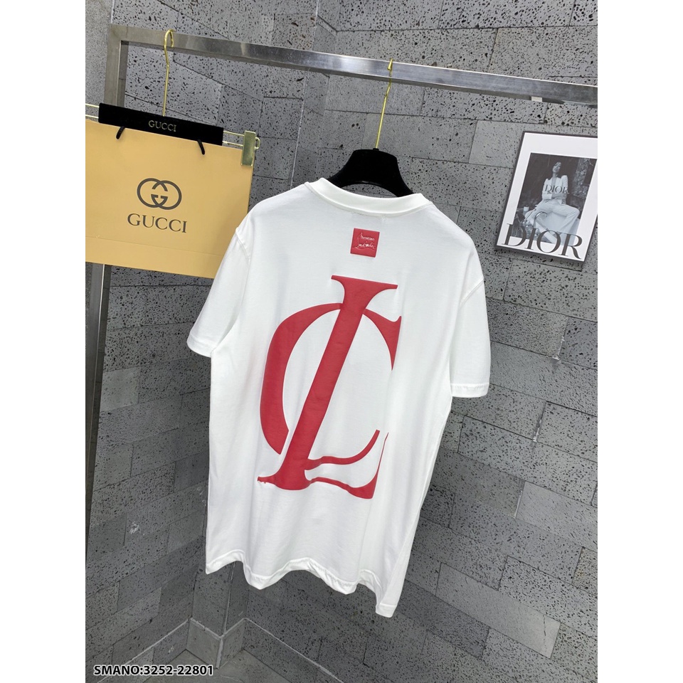 Áo Thun Cotton Nam Nữ CL Chữ Nổi Vải Mát Mịn Trẻ Trung Hot Hit