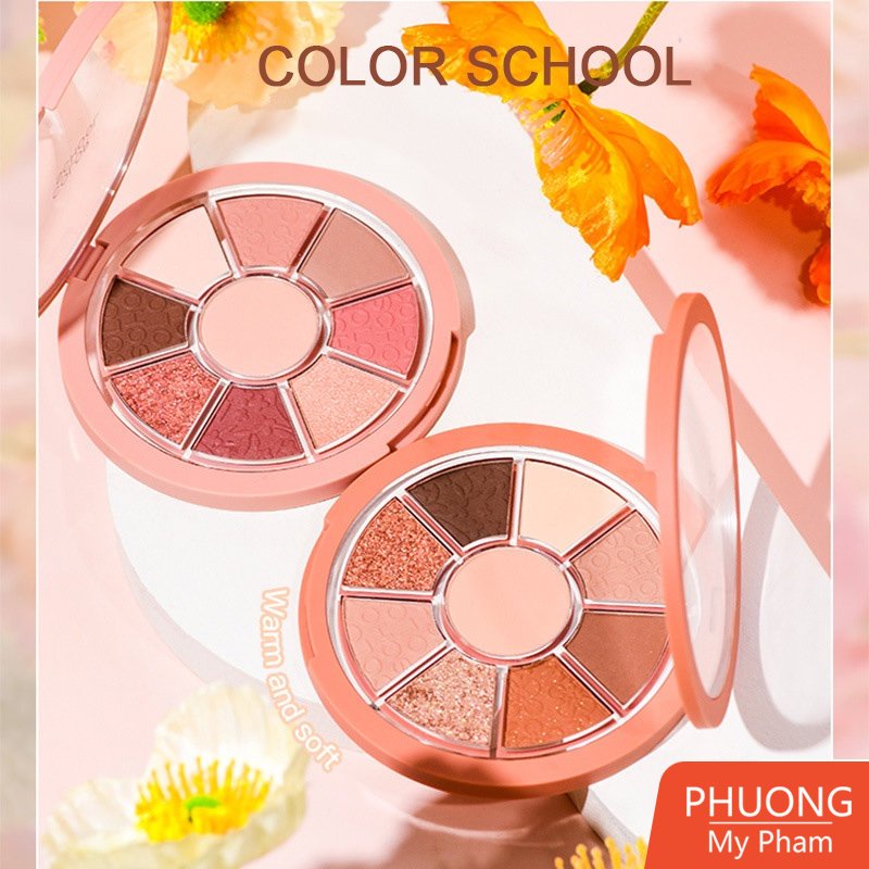 Bảng Phấn Mắt Color School Vitality Pocket Eyeshadow Palette 9 Màu