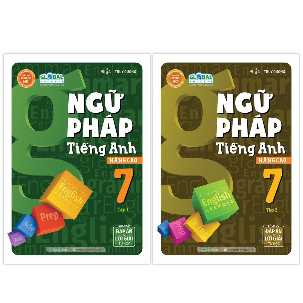 [Mã BMLTB200 giảm đến 100K đơn 499K] Sách - Combo Ngữ pháp Tiếng Anh nâng cao Lớp 7 (2 Tập) (Global)