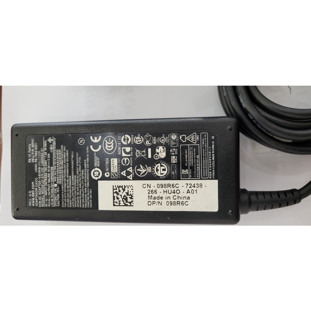 Sạc Laptop Dell 19.5V 3.34A 65w đầu kim to N4110 N4010 2421 2420 3450 4050 3521 Cục Adapter Dell 65W chân tròn to