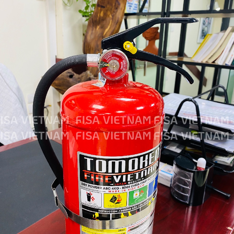 Bình chữa cháy Tomoken bột ABC 4 kg- Nhập khẩu trực tiếp từ nhà máy, đảm bảo tiêu chuẩn PCCC