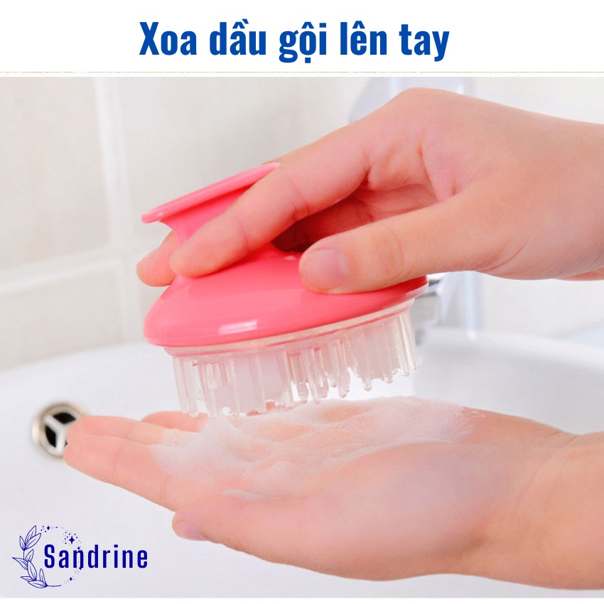 Lược Gội Đầu Silicon - Làm Sạch Da Đầu Và Bụi Bẩn - Đầu Silicon Mát Xa Mềm Mại Thúc Đẩy Sự Lưu Thông Máu