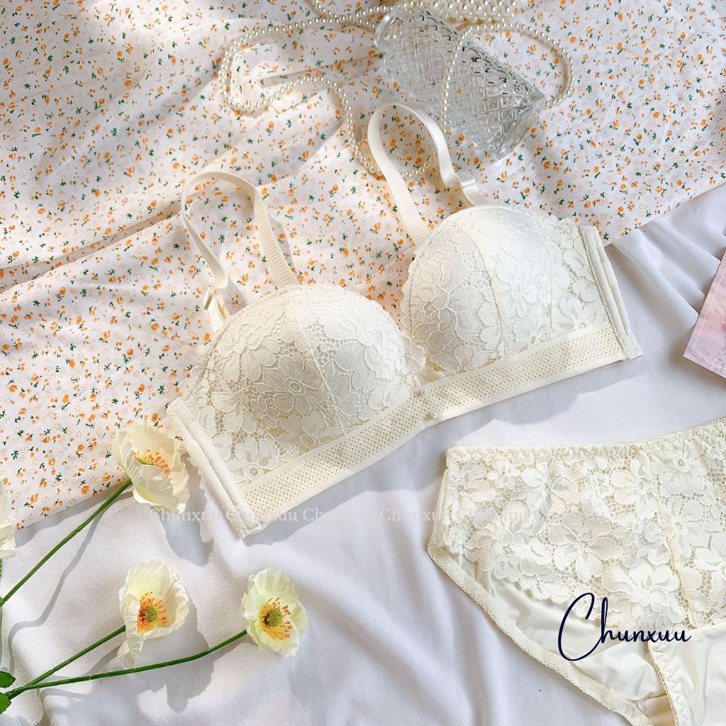 Áo cúp ngực nữ ren hoa gợi cảm CHUNXUU thiết kế không gọng đệm dày vừa ôm và nâng đẩy ngực- AV67