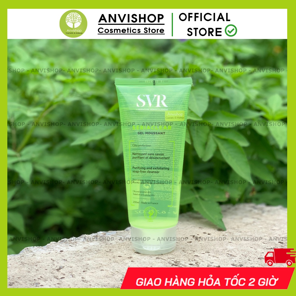 Gel rửa mặt SVR cho da dầu mụn Sebiaclear Gel Moussant Chai 400ml 200ml