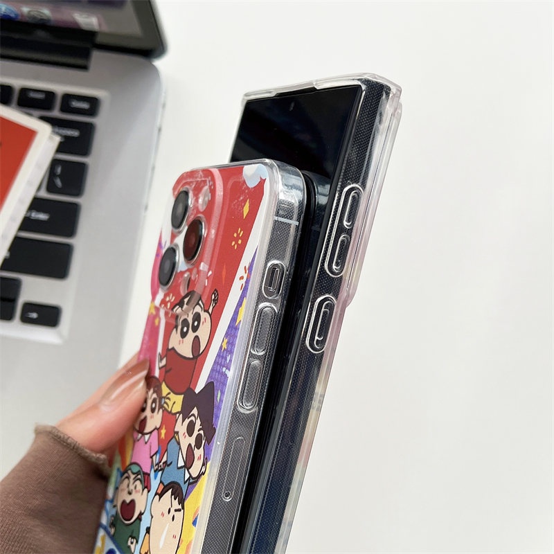 Ốp Điện Thoại Dẻo Trong Suốt Họa Tiết Hoạt Hình Cậu Bé Bút Chì Cho iPhone 14 Plus 14 Pro Max 13 12 11 Pro X Xs Max XR