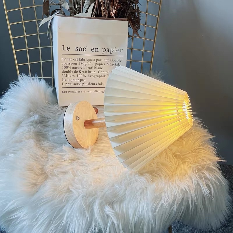 Đèn ngủ để bàn xếp ly, decor phòng ngủ bảo hành 6 tháng