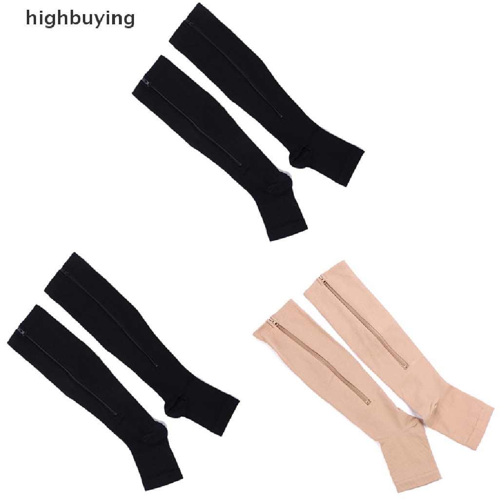 1 Đôi Tất Chân Hở Ngón Có Khóa Kéo Thời Trang