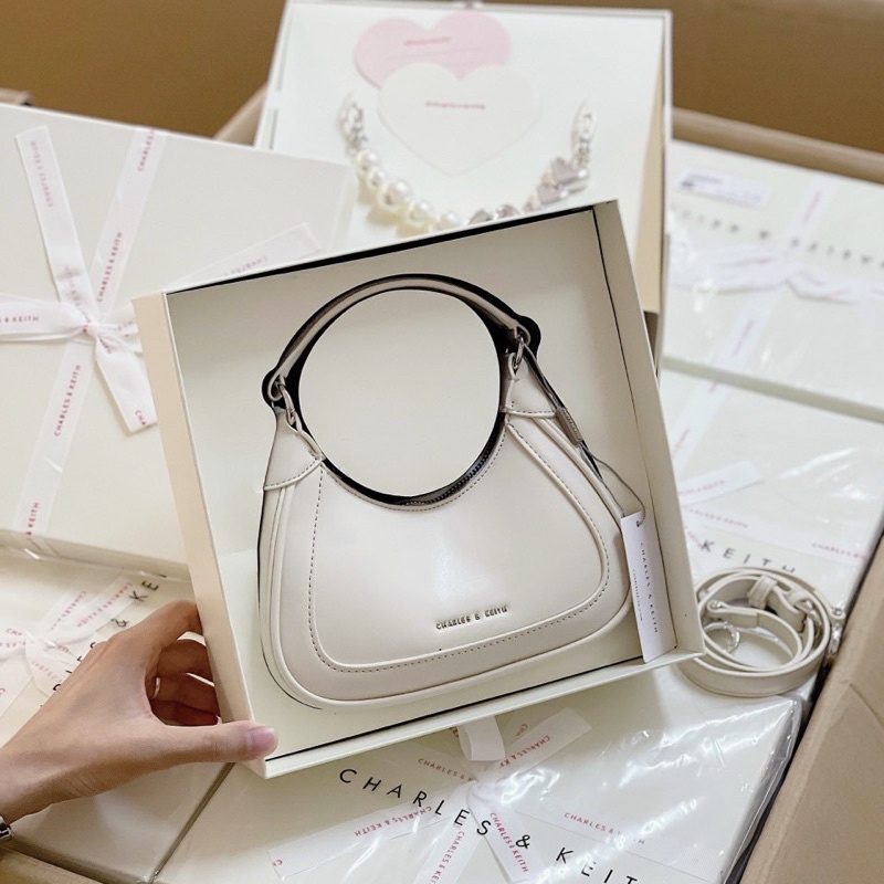 Túi nữ CK quai xách dây ngọc dễ thương tiểu thư