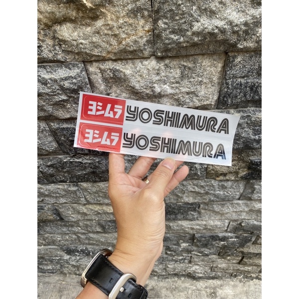 Tem Dán Chân Phuộc Chữ Yoshimura Chất Liệu Decal in Siêu Trong Sắc Nét,Tem Chống Thấm Nước Tốt
