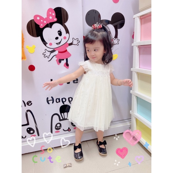 Đầm lưới hồng sz 9-12m cho bé gái…