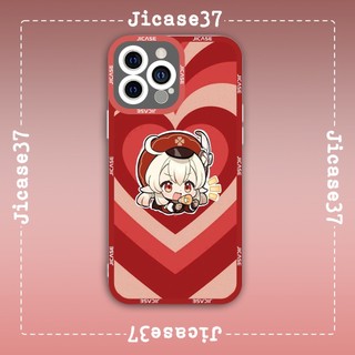 Ốp lưng iphone samsung xiaomi oppo cạnh vuông Jicase JMcase Klee Chibi Genshin Impact Game Anime