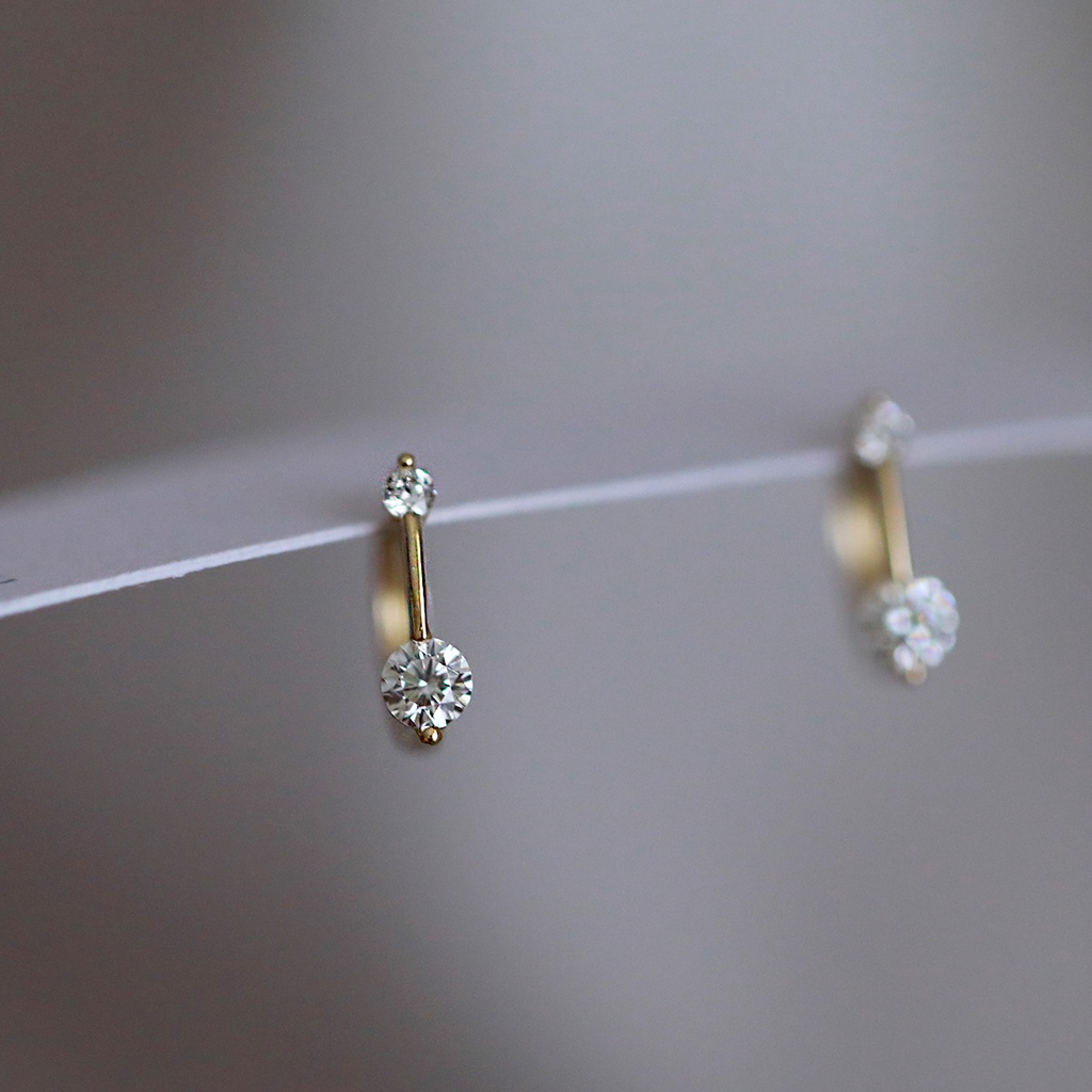 Khuyên Tai Dáng Thả Đính Đá Zircon Không Gây Dị Ứng Thời Trang Cho Nữ