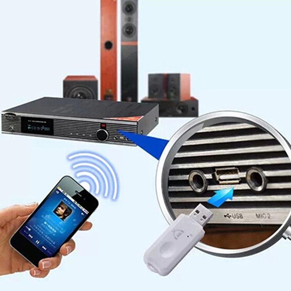 Usb Bluetooth Không Dây Hình Hoa Hướng Dương + Bộ Thu Âm Thanh Rảnh Tay Cho Xe Hơi