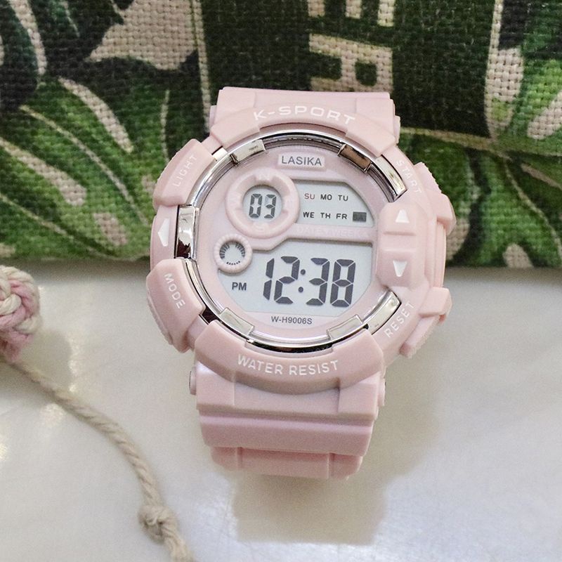 Đồng Hồ Điện Tử Dạ Quang Chống Nước Hình Kỳ Lân Đơn Giản Phong Cách Preppy Hàn Quốc Cho Học Sinh Nữ