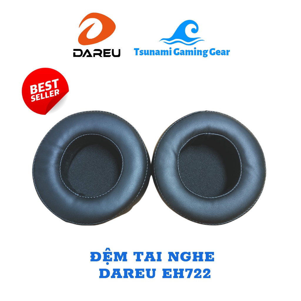 Ốp tai nghe DareU EH722s/ DareU EH722X Black - Hàng chính hãng